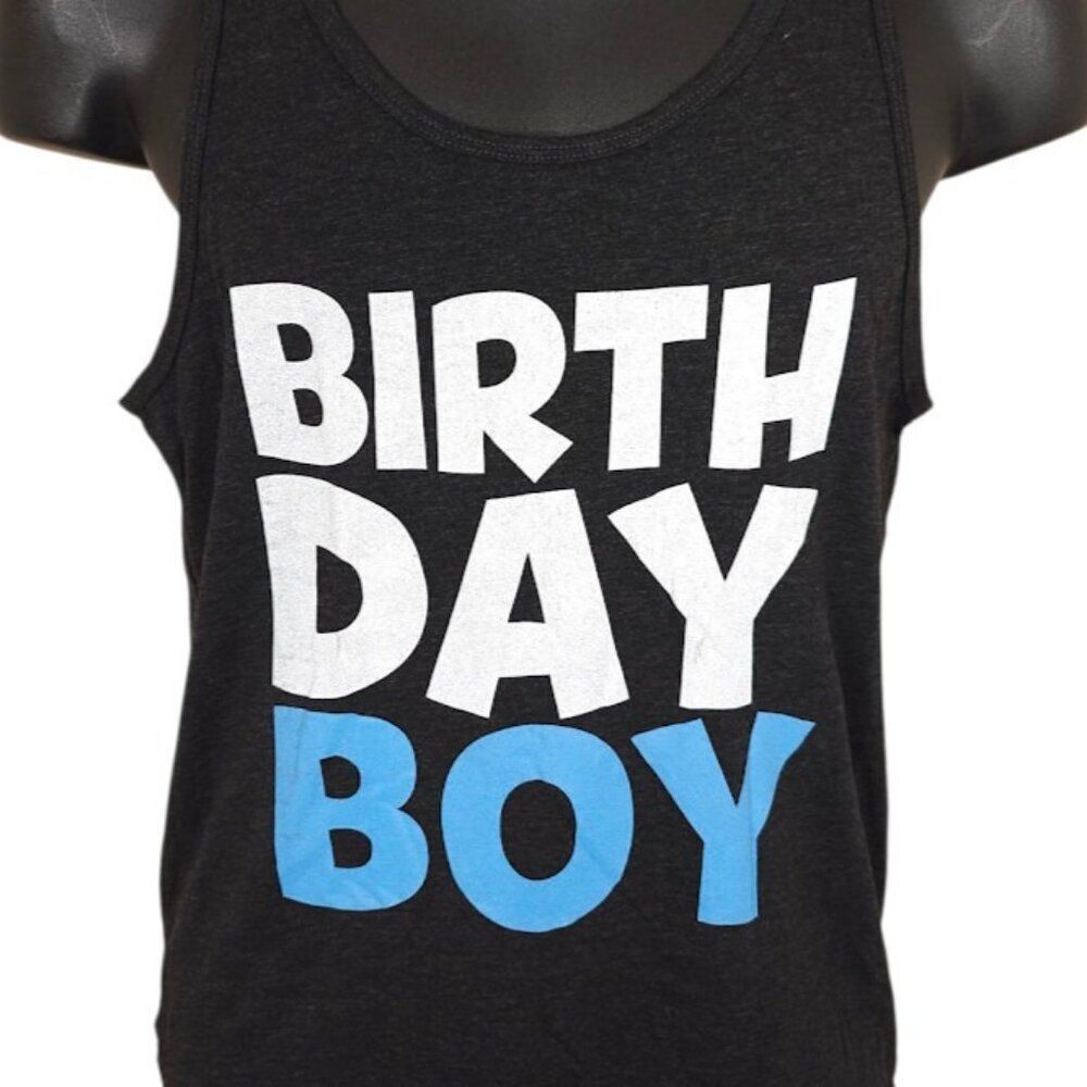 Birthday Boy Tank Top Mens Size Small Black